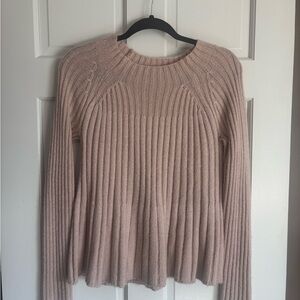 Cupio Blush Pink Ribbed Sweater Size Small | Cozy Knit Crewneck